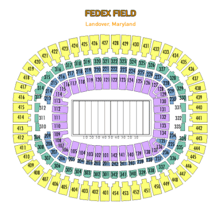 FedExField Seating Chart